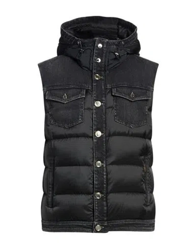 Moorer Man Vest Black Size 46 Cotton, Elastane, Polyamide In Black