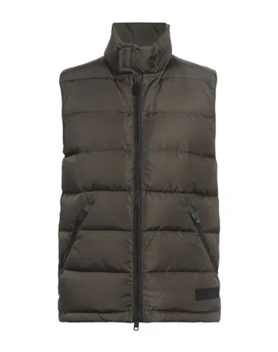 Aspesi Man Vest Military Green Size 3xl Polyamide In Green