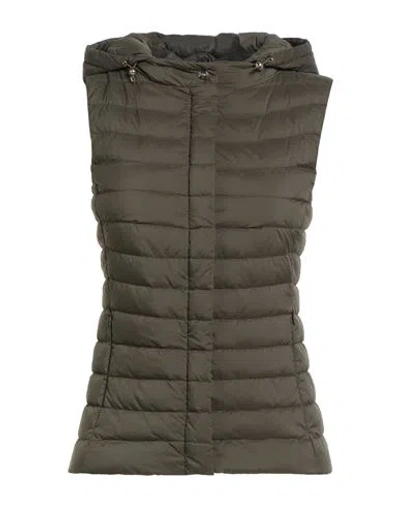 Herno Woman Vest Military Green Size 0 Polyamide