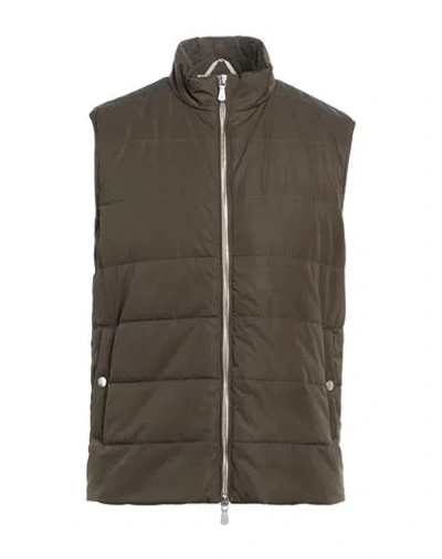 Eleventy Man Vest Military Green Size 48 Polyamide