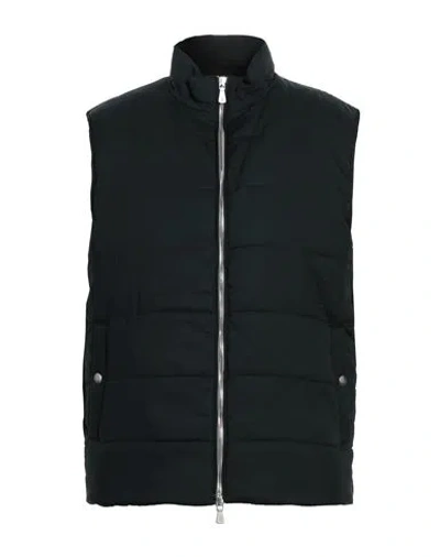 Eleventy Man Vest Midnight Blue Size 40 Polyamide In Blue