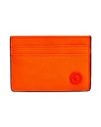 Versace Woman Cardholder Orange Size - Synthetic Fibers