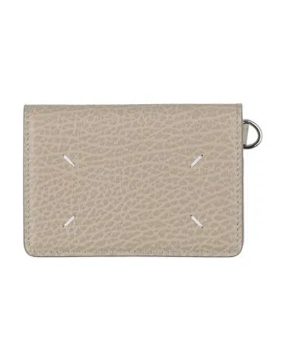 Maison Margiela Woman Cardholder Taupe Size - Leather