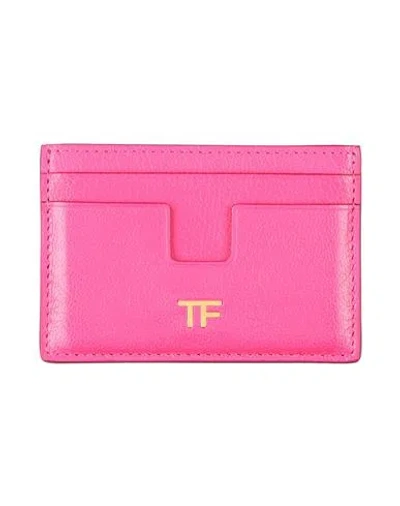 Tom Ford Woman Cardholder Fuchsia Size - Goat Skin