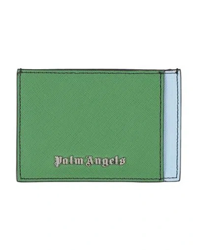 Palm Angels Woman Cardholder Green Size - Leather