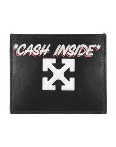 Off-white Woman Cardholder Black Size - Leather