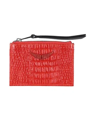 Zadig & Voltaire Woman Cardholder Orange Size - Leather