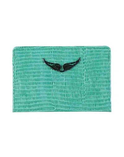 Zadig & Voltaire Woman Cardholder Green Size - Cowhide