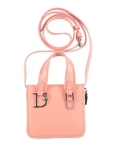 Dsquared2 Woman Crossbody Wallet Salmon Pink Size - Calfskin