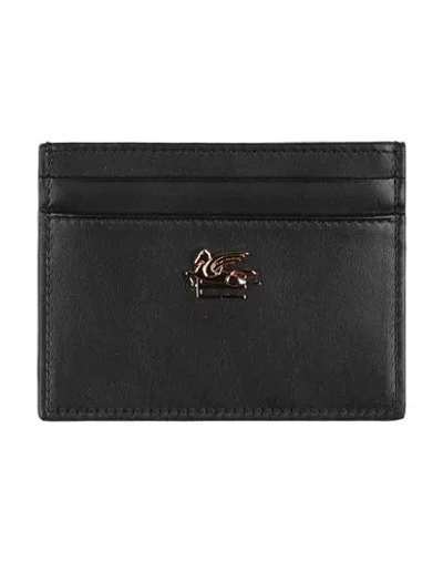 Etro Woman Cardholder Black Size - Leather