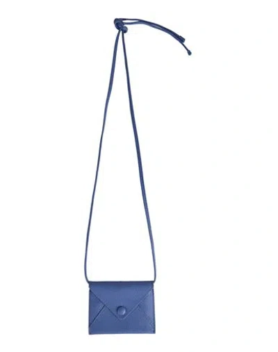 Liviana Conti Woman Crossbody Wallet Slate Blue Size - Leather