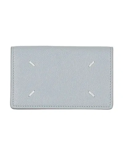 Maison Margiela Woman Cardholder Light Grey Size - Cow Leather