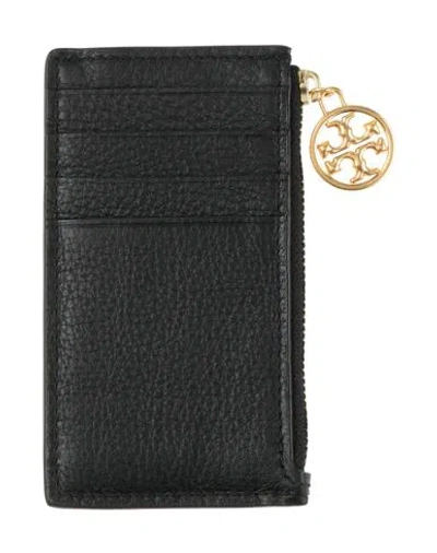 Tory Burch Woman Cardholder Black Size - Leather