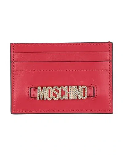 Moschino Woman Cardholder Red Size - Leather