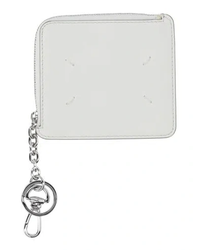 Maison Margiela Cardholder White Size - Cow Leather, Brass, Zinc, Steel, Aluminum