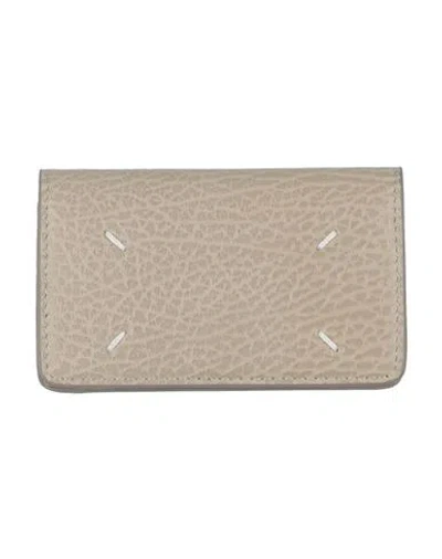 Maison Margiela Woman Cardholder Khaki Size - Cow Leather
