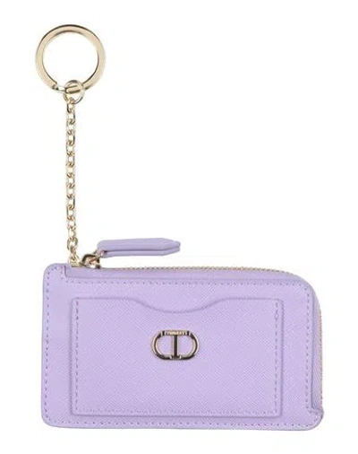 Twinset Woman Cardholder Lilac Size - Textile Fibers