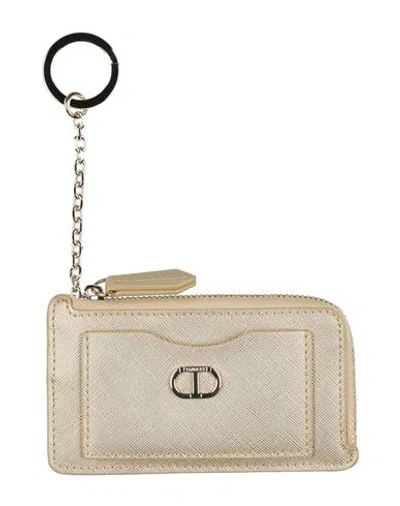 Twinset Woman Cardholder Gold Size - Textile Fibers