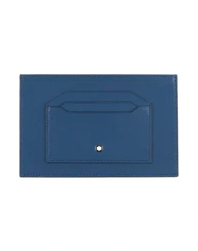 Montblanc Man Cardholder Blue Size - Leather