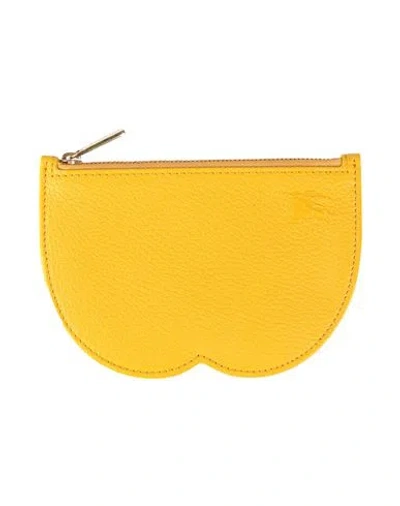 Burberry Prorsum Woman Cardholder Yellow Size - Leather