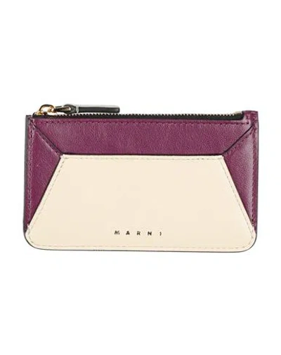 Marni Woman Cardholder Purple Size - Leather