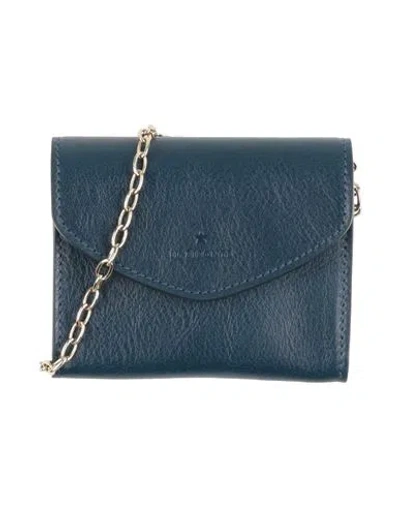 Il Bisonte Woman Crossbody Wallet Navy Size - Leather