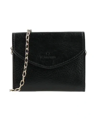 Il Bisonte Woman Crossbody Wallet Black Size - Leather