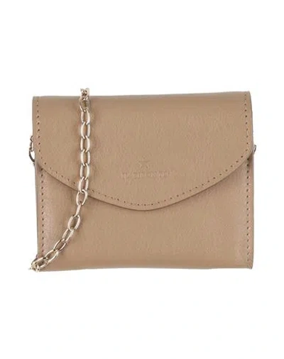 Il Bisonte Woman Crossbody Wallet Taupe Size - Leather