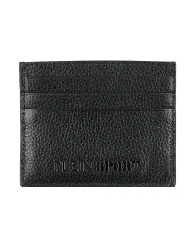 Plein Sport Man Cardholder Black Size - Cow Leather, Polyurethane