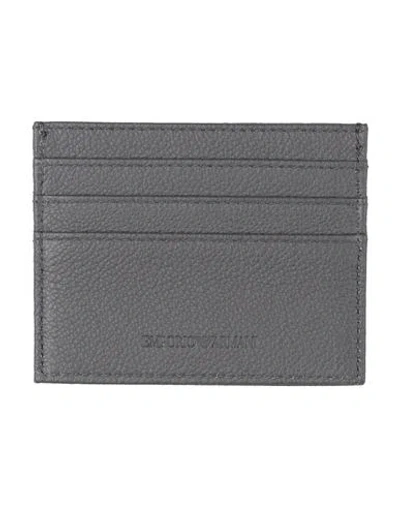 Emporio Armani Man Cardholder Charcoal Size - Leather