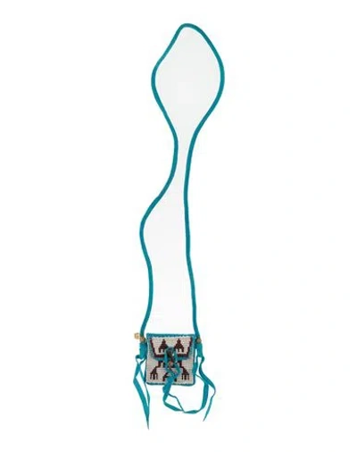 Kapital Woman Crossbody Wallet Azure Size - Leather