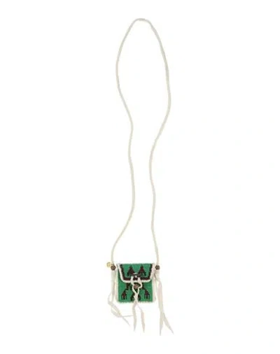 Kapital Woman Crossbody Wallet Off White Size - Leather
