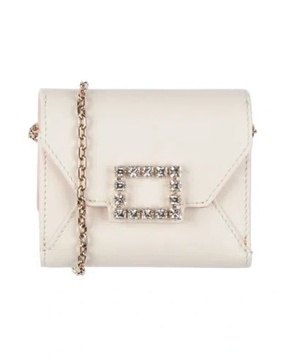 Roger Vivier Woman Crossbody Wallet Ivory Size - Leather