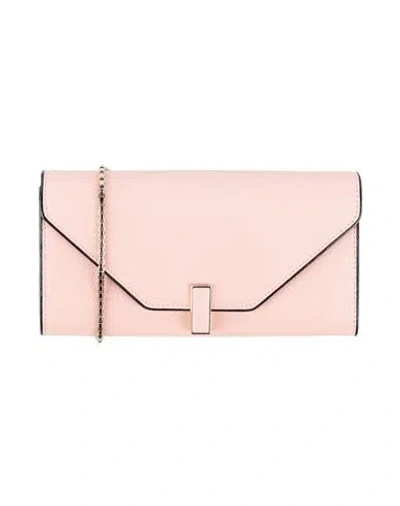 Valextra Woman Crossbody Wallet Pink Size - Calfskin