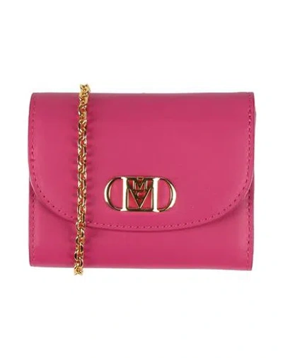Mcm Woman Crossbody Wallet Magenta Size - Leather