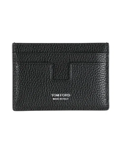 Tom Ford Man Cardholder Black Size - Calfskin, Ecobrass