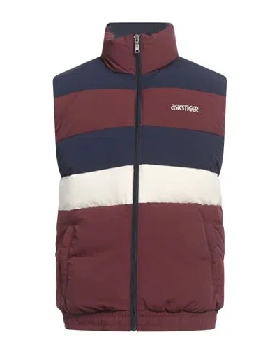 Asics Tiger Man Vest Burgundy Size L Polyamide In Multi