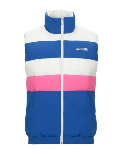 Asics Tiger Man Vest White Size L Polyamide In Multi
