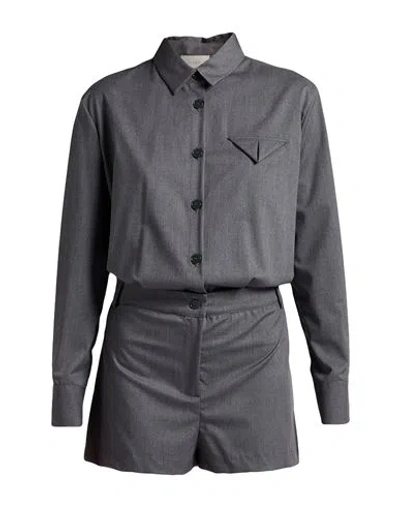 Vicolo Woman Playsuit Grey Size L Polyester, Viscose, Elastane
