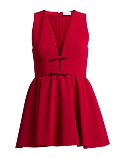 Red Valentino Woman Playsuit Burgundy Size 4 Polyester, Elastane