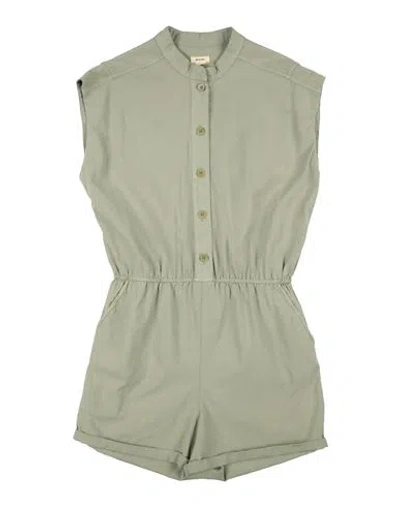 Bellerose Toddler Girl Playsuit Military Green Size 6 Lyocell, Cotton In Green