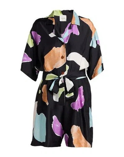 Alysi Woman Playsuit Black Size 2 Silk