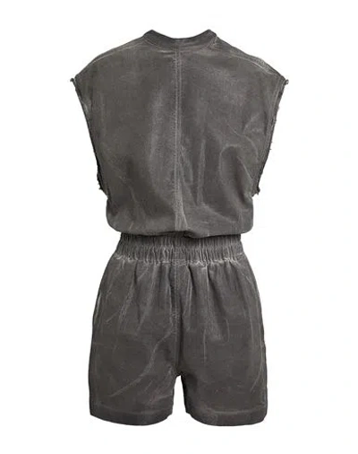 Rick Owens Drkshdw Drkshdw By Rick Owens Woman Playsuit Lead Size S Cotton