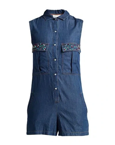 Mariuccia Woman Playsuit Blue Size 27 Cotton