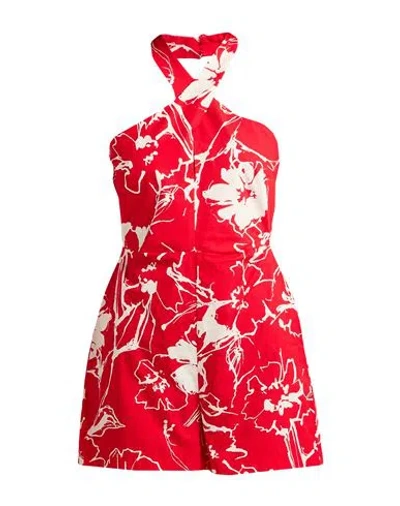White Wise Woman Playsuit Red Size 6 Cotton