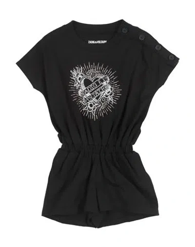 Zadig & Voltaire Toddler Girl Playsuit Black Size 6 Cotton In Black