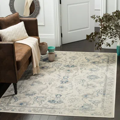 Safavieh Vintage Machine Made Area Rug, Stone / Blue Traditional Style In Gray