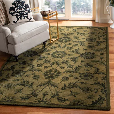 Safavieh Antiquity Hand Made Area Rug, Olive / Green Traditional Style Non-shedding In Green
