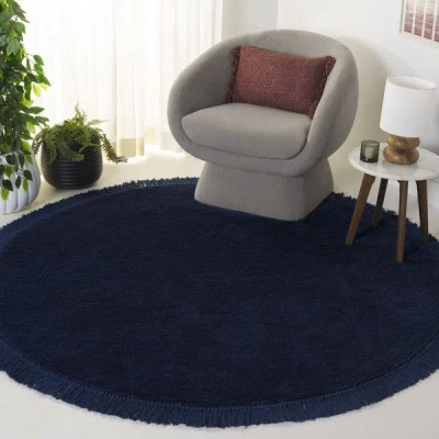 Safavieh Vermont Hand Made Area Rug, Blue Shag Flokati Style In Blue