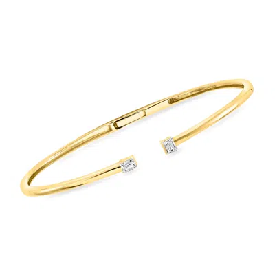Rs Pure By Ross-simons Lab-grown Diamond Cuff Bracelet In 18kt Gold Vermeil